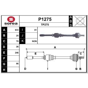 Comprar Árbol de transmisión de SNRA P1275 a bajo precio de 135,08 €