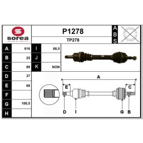 Comprar Árbol de transmisión de SNRA P1278 a bajo precio de 141,15 €