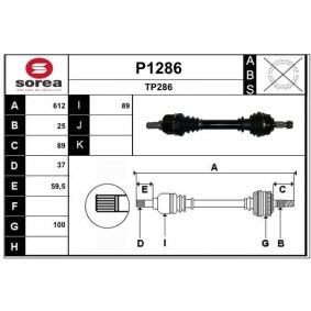 Comprar Árbol de transmisión de SNRA P1286 a bajo precio de 138,41 €