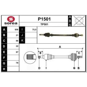 Comprar Árbol de transmisión de SNRA P1501 a bajo precio de 128,33 €