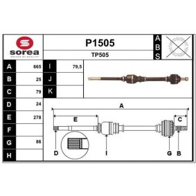 Acquista Semiasse da SNRA P1505 a buon mercato per soli 205,51 €