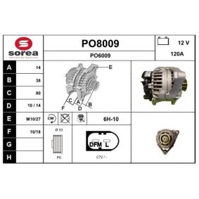Lichtmaschine PO8009 für PORSCHE