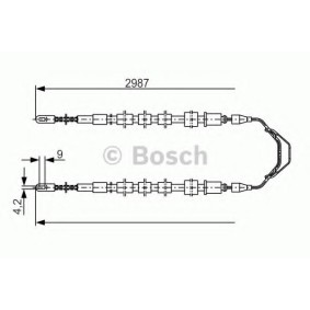 Handbremsseil für OPEL von BOSCH