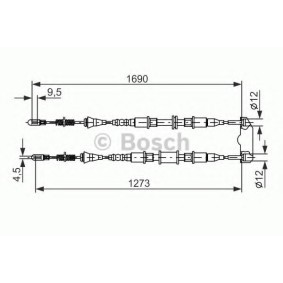 Handbremsseil 1 987 477 129 von BOSCH günstig für 28,56 € online kaufen