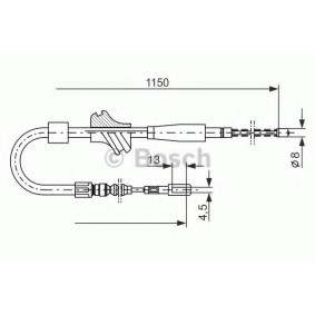 Handbremsseil 1 987 477 194 von BOSCH günstig für 16,72 € online kaufen