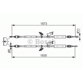Handbremsseil für FORD von BOSCH