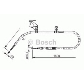 Handbremsseil 1 987 477 803 von BOSCH günstig für 40,75 € online kaufen