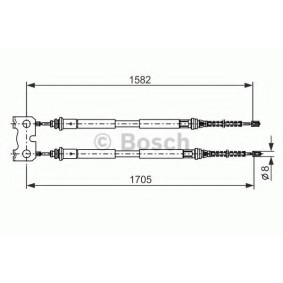 Handbremsseil für FORD von BOSCH