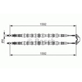Handbremsseil 1 987 482 102 von BOSCH günstig für 52,95 € online kaufen