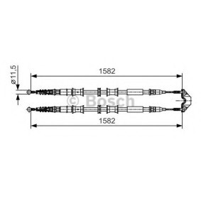 Handbremsseil 1 987 482 138 von BOSCH günstig für 33,12 € online kaufen