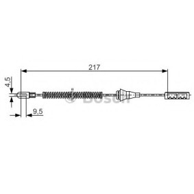 Handbremsseil für VAUXHALL von BOSCH