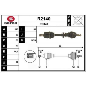 Comprar Árbol de transmisión de SNRA R2140 a bajo precio de 195,95 €