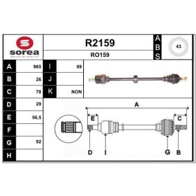 Comprar Árbol de transmisión de SNRA R2159 a bajo precio de 219,87 €