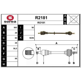 Comprar Árbol de transmisión de SNRA R2181 a bajo precio de 207,10 €