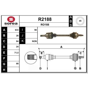Comprar Árbol de transmisión de SNRA R2188 a bajo precio de 238,70 €
