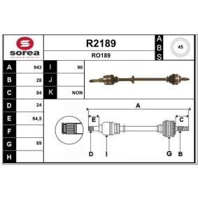 Comprar Árbol de transmisión de SNRA R2189 a bajo precio de 238,70 €