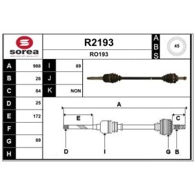 Comprar Árbol de transmisión de SNRA R2193 a bajo precio de 207,10 €