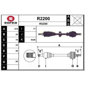 Comprar Árbol de transmisión de SNRA R2200 a bajo precio de 194,25 €
