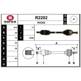 Comprar Árbol de transmisión de SNRA R2202 a bajo precio de 284,82 €
