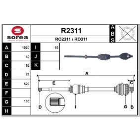 Comprar Árbol de transmisión de SNRA R2311 a bajo precio de 164,90 €