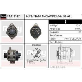 Lichtmaschine für FIAT von DELCO REMY