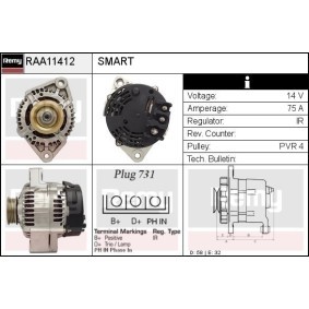 Lichtmaschine RAA11412 für SMART