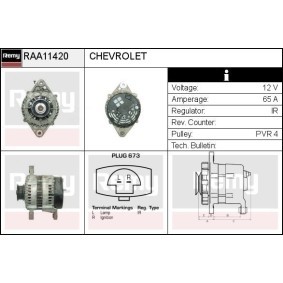 Lichtmaschine für CHEVROLET von DELCO REMY