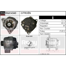 Lichtmaschine für PEUGEOT von DELCO REMY