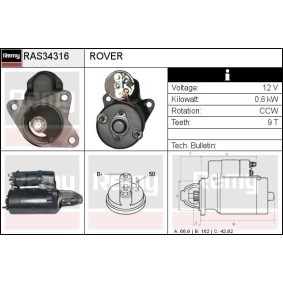 Anlasser für ROVER von DELCO REMY