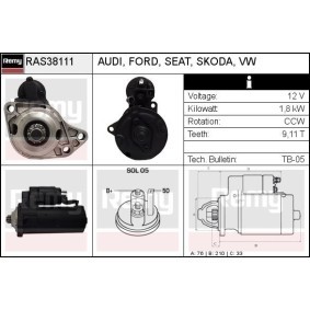 Anlasser RAS38111 von DELCO REMY günstig für 103,93 € online kaufen