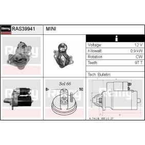 Köp Startmotor av DELCO REMY RAS39941 till det låga priset 1274,19 kr