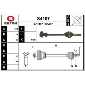 Comprar Árbol de transmisión de SNRA S4107 a bajo precio de 179,66 €