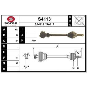 Comprar Árbol de transmisión de SNRA S4113 a bajo precio de 179,66 €