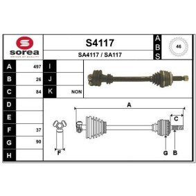 Comprar Árbol de transmisión de SNRA S4117 a bajo precio de 178,02 €