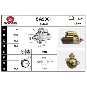 Köp Startmotor av SNRA SA9001 till det låga priset 1443,59 kr