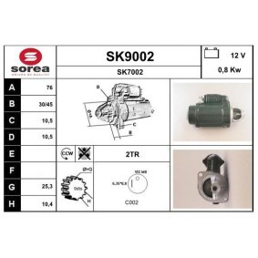 Köp Startmotor av SNRA SK9002 till det låga priset 2015,59 kr