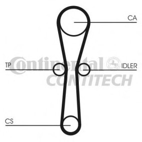 Achetez des Courroie de distribution CONTITECH CT1041 à prix pour 39,62 €