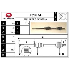Compre Veio de transmissão da EAI T39074 a um preço baixo por 74,82 €