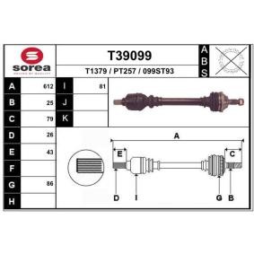 Compre Veio de transmissão da EAI T39099 a um preço baixo por 114,68 €