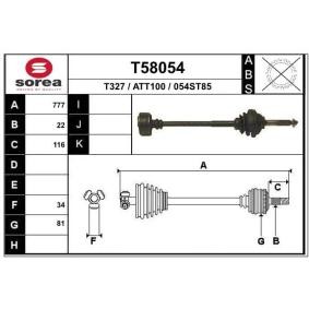 Köp Drivaxel av EAI T58054 till det låga priset 1014,96 kr