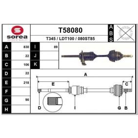 Comprar Árbol de transmisión de EAI T58080 a bajo precio de 108,76 €