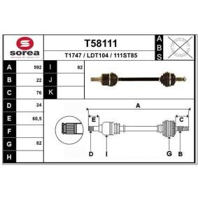 Comprar Árbol de transmisión de EAI T58111 a bajo precio de 117,95 €