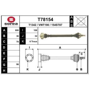Köp Drivaxel av EAI T78154 till det låga priset 1050,61 kr