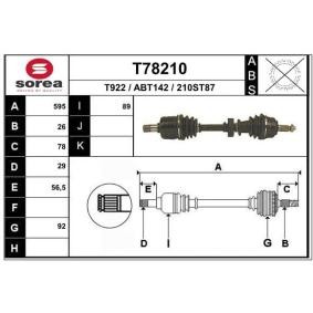 Comprar Árbol de transmisión de EAI T78210 a bajo precio de 123,52 €