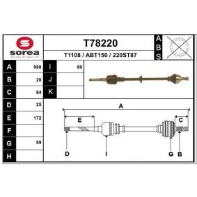 Comprar Árbol de transmisión de EAI T78220 a bajo precio de 117,95 €