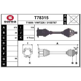 Acquista Semiasse da EAI T78315 a buon mercato per soli 123,15 €