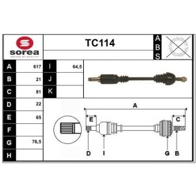 Comprar Árbol de transmisión de SERA TC114 a bajo precio de 84,89 €