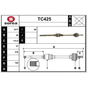 Acquista Semiasse da SERA TC425 a buon mercato per soli 194,95 €