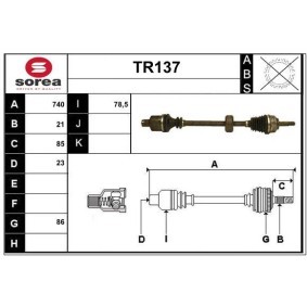 Comprar Árbol de transmisión de SERA TR137 a bajo precio de 106,41 €