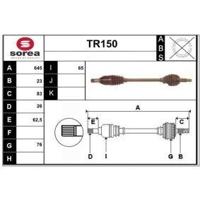 Comprar Árbol de transmisión de SERA TR150 a bajo precio de 112,05 €